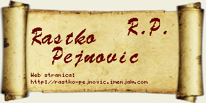 Rastko Pejnović vizit kartica